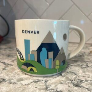 Starbucks 2014 Denver Colorado You Are Here Coffee Mug Cup 14 oz